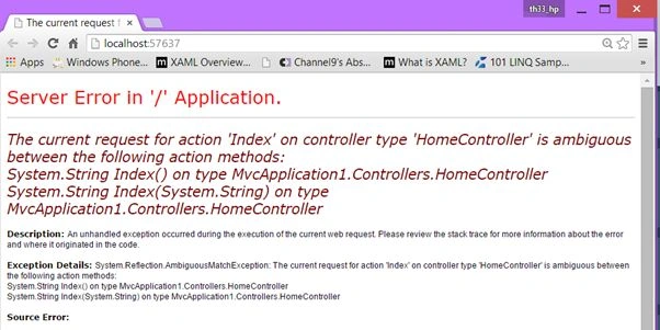 ambiguous error