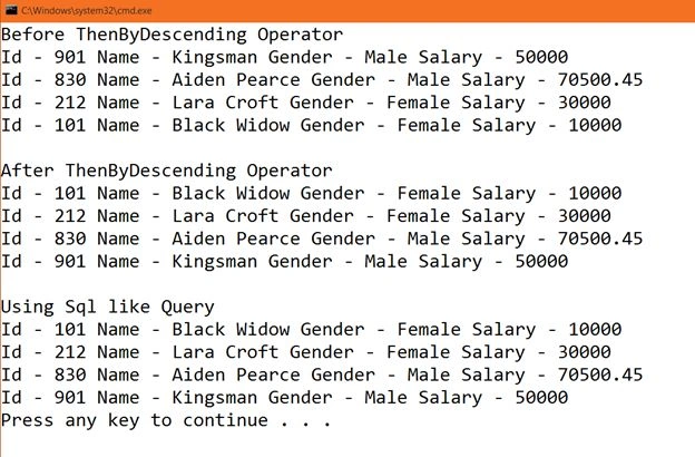 through each Employees