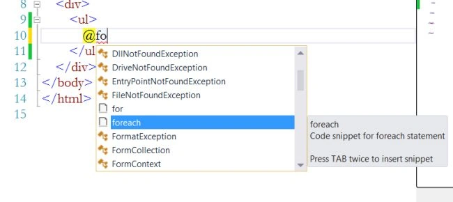 code foreach