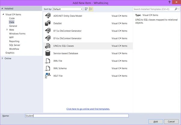 LINQ to SQL classes