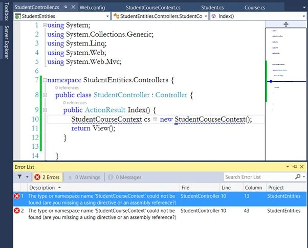 Compile time error