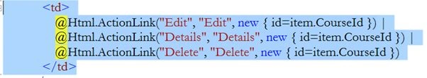 Highlighted code