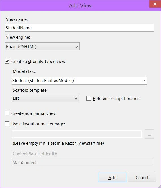 Add view