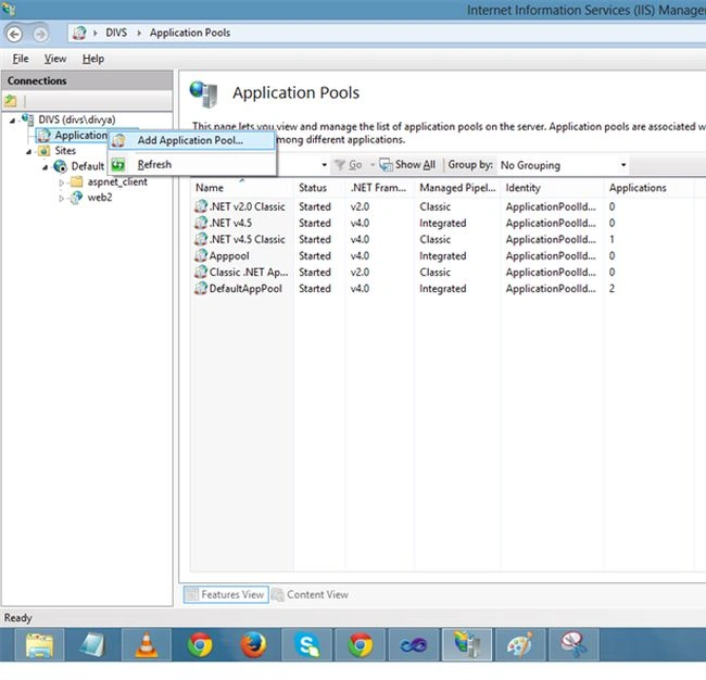Add Application Pool