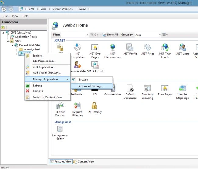 manage application