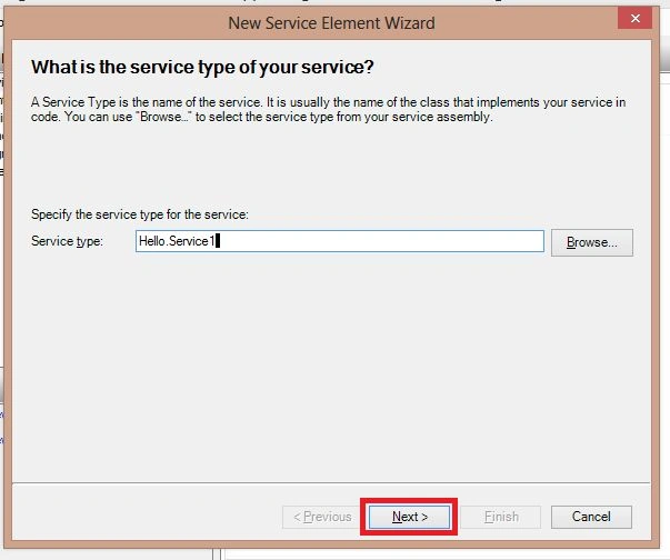 open the service reference