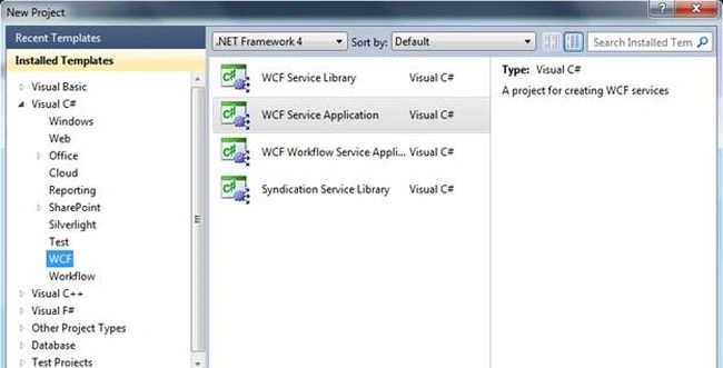 create wcf service application