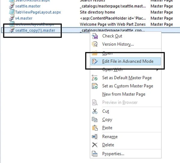 edit file in adwance mode