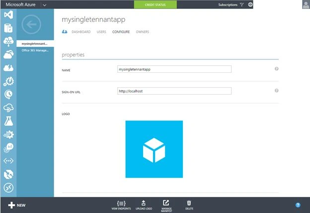 configure tab