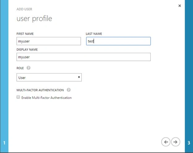 user profile