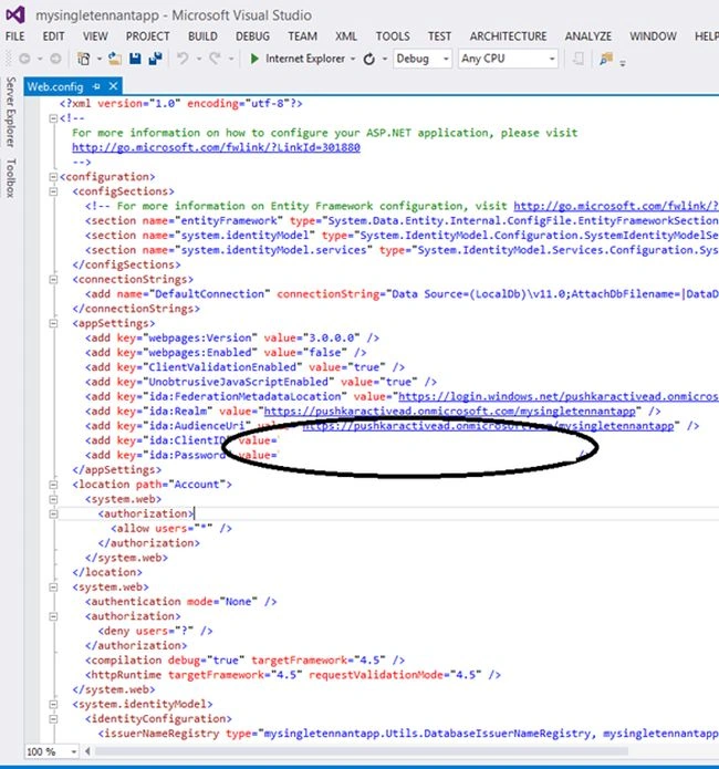 web config