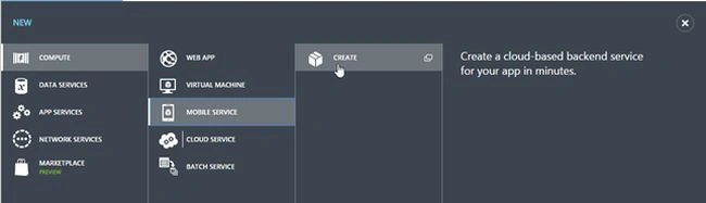 New Mobile Service Create