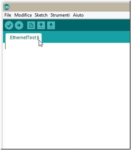 The new project EthernetTest