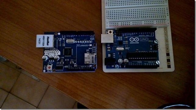 The two boards after assembly