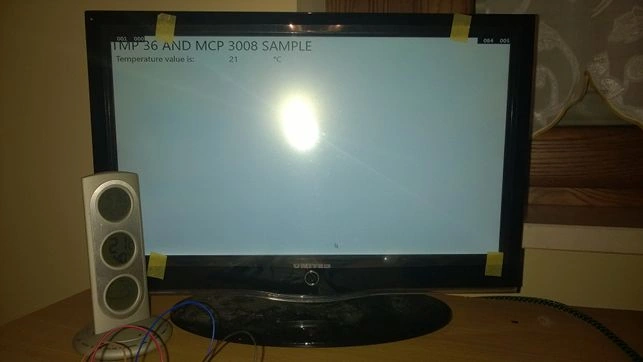 The sample application running on Windows 10