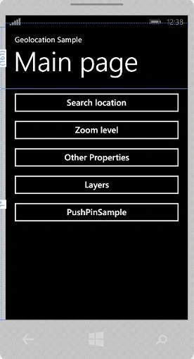 screen layout MainPage