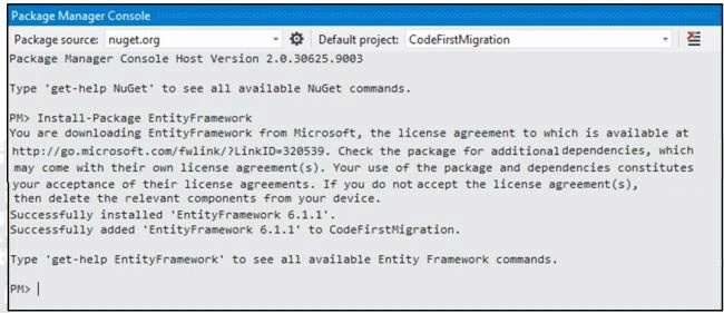 package manager console