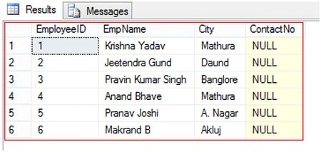 query output