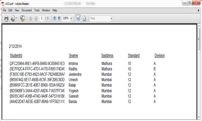 Exported PDF