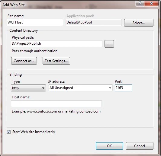 Path of Publish folder