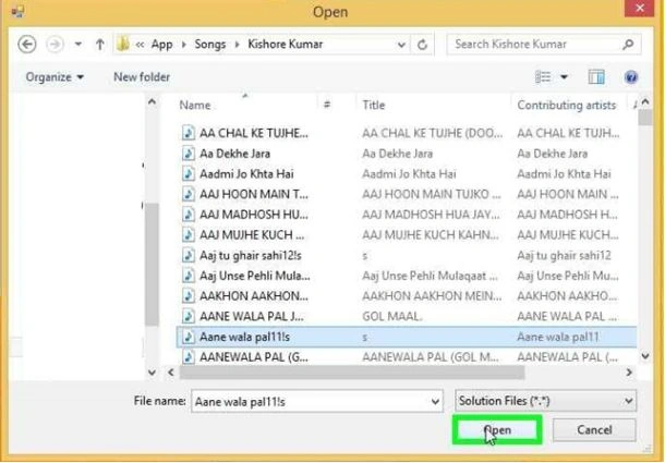 Select file