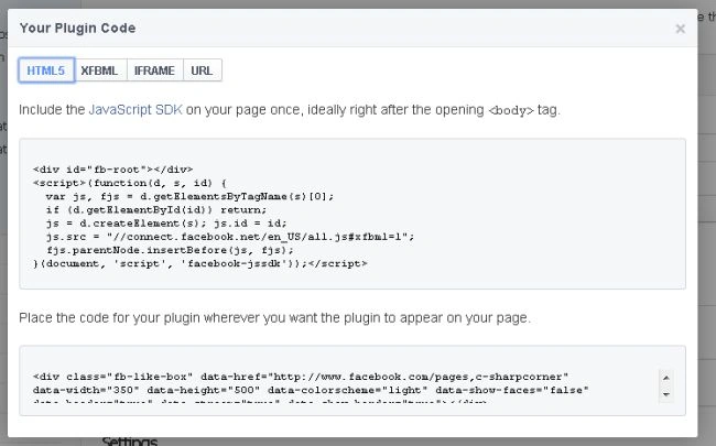 Like Box Code