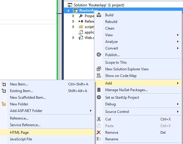 Add HTML Page