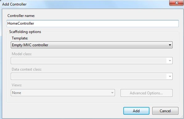 Add MVC Controller