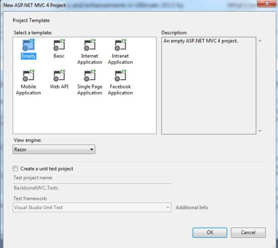 Select Empty project
