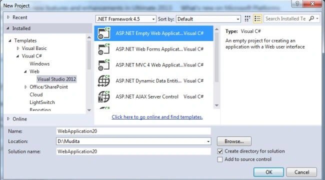 Add Web Application