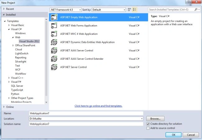 Create Web Application