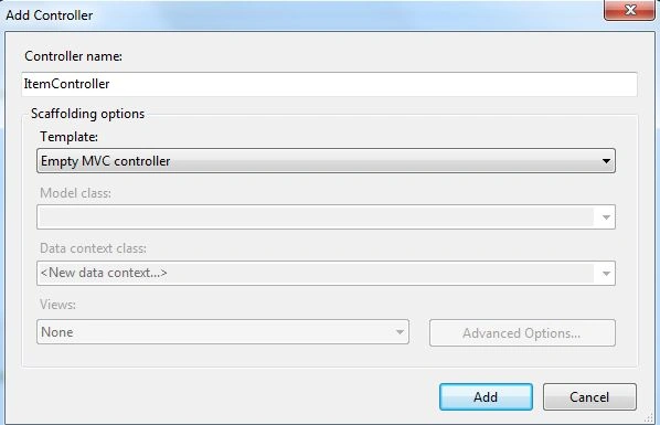 Add MVC controller