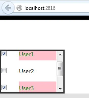 Display checkbox List