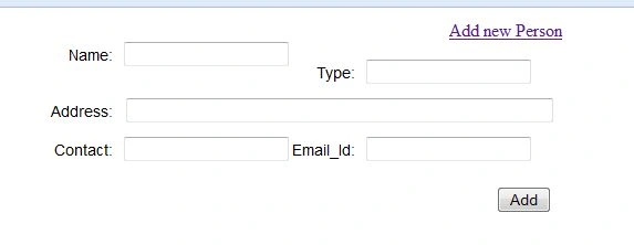 Add new Person