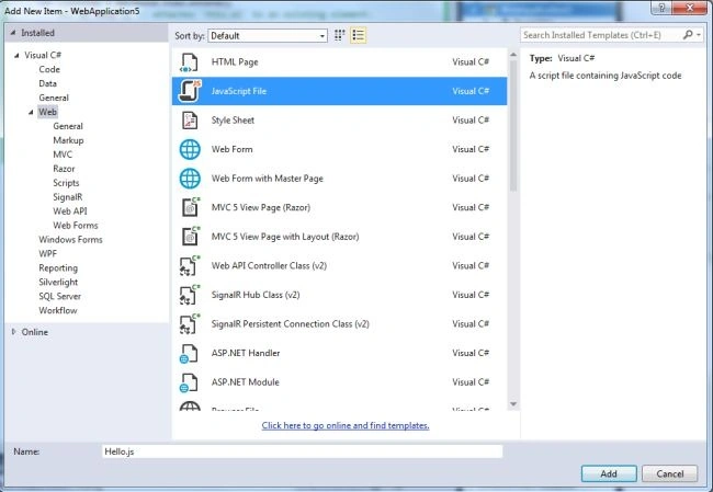 Add script file