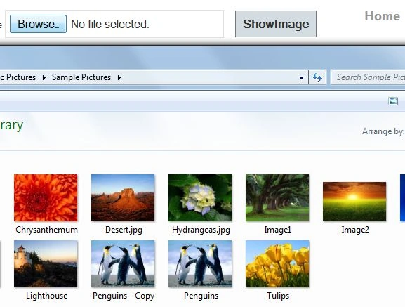 Select image