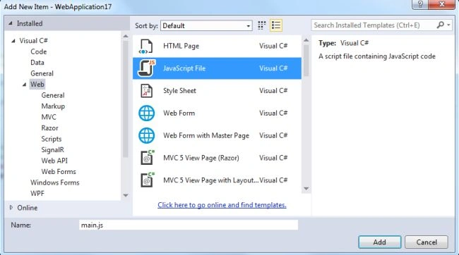 Add script file