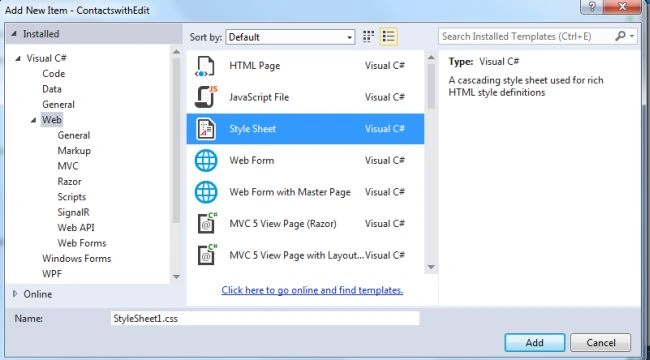 Add StyleSheet