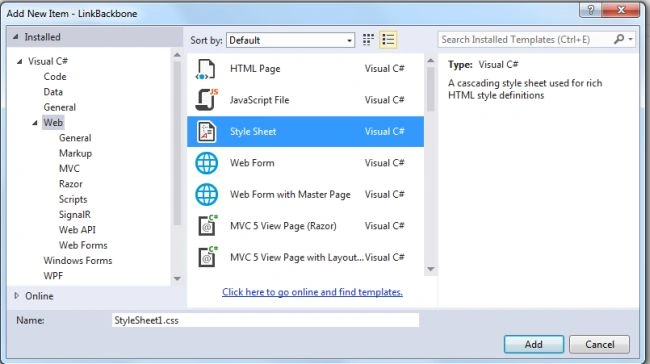 Add an stylesheet