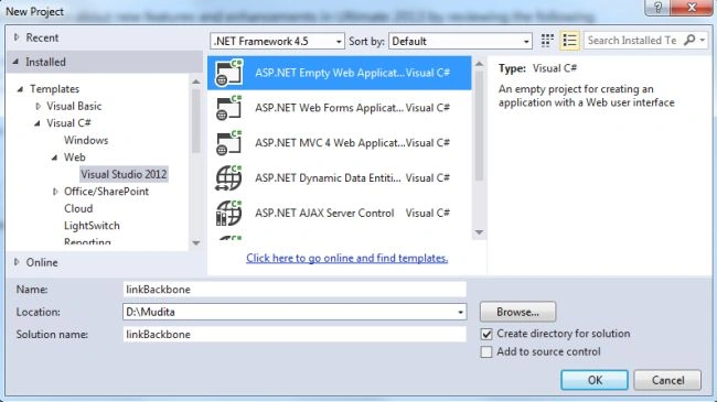 Create An Web Application