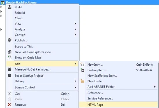 Add HTML page