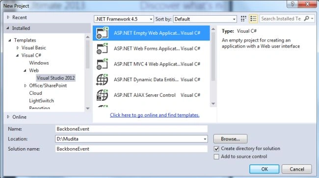 create Web Application