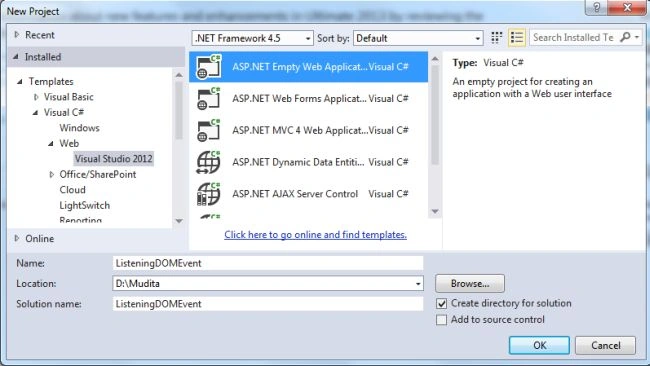 Create Web Application