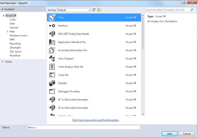 Create Model Class