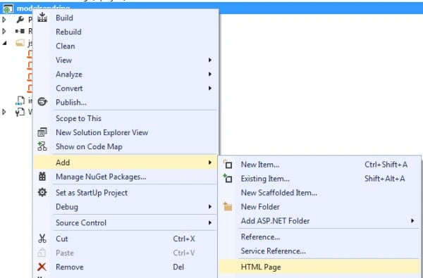 Add HTML page