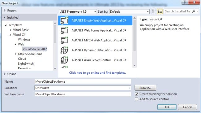 Create Web Application