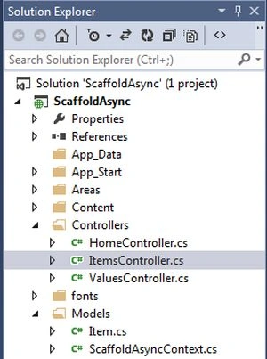 Solution explorer