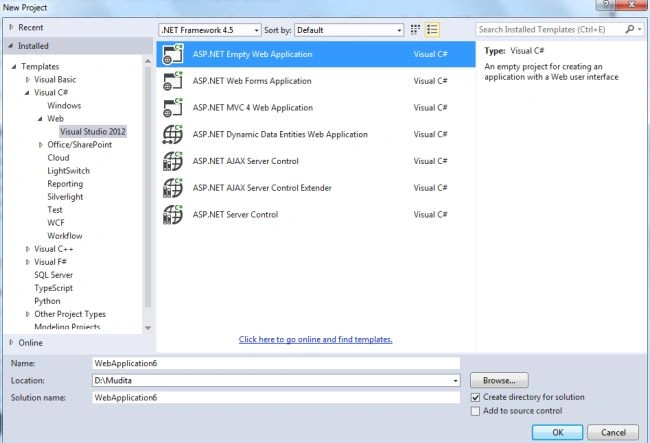 Create Web Application