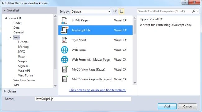 Add JavaScript File
