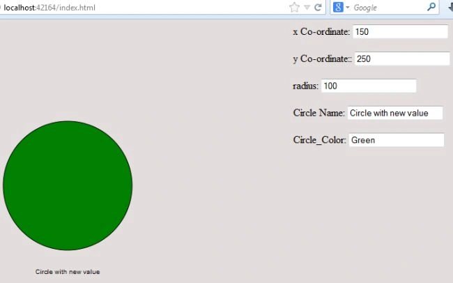 Display Circle with New Property